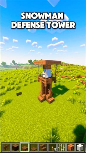 Snowman Defense Tower #minecraft
