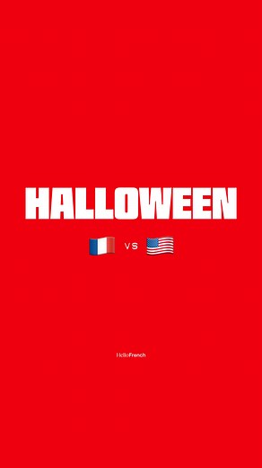 Hello French® on Instagram: "🇫🇷 or 🇺🇸 Halloween? 🎃 In the U.S., it’s a full-blown celebration: costumes, candy, haunted houses. In France, it’s more understated. Maybe some 🍫chocolat and a small nod to the theme. 📚 Vocab Corner: 🎃 Halloween — Halloween (silent H sound) 👻 Costume — un déguisement 🍬 Candies — les bonbons 🕯️ Pumpkin — une citrouille 🧙 Witch — une sorcière 🚪 Trick or treat — des bonbons ou un sort (rarely said in France!) Curious about French culture, language, and food