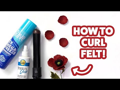 How to Curl Felt Flower petals with Curling Iron | Manipulate Felt with Heat