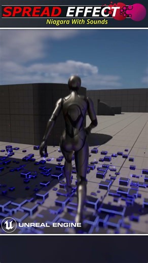 14 Niagara Spread Particles effect with sounds permutation at runtime