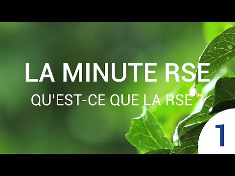 La Minute RSE - Qu'est-ce que la RSE ?