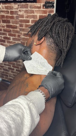 Men's Neck Rose Tattoo Ideas and Meanings