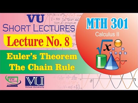 MTH301 Short Lecture 8 | Euler's Theorem & Chain Rule Examples | Calculus 2 | VU Smart Learning