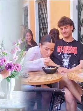 Beautiful women stare at strangers' food one#funny_videos #spoofvideo #fyp #foryou #tricky