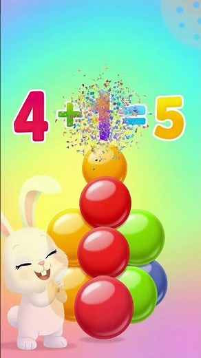 Let's Add! 4 + 1 = 5 ✨