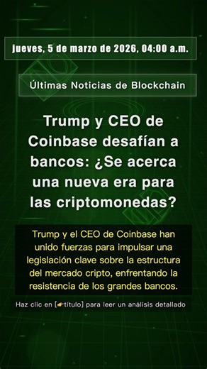 🧐👉 Trump and Coinbase CEO challenge banks: Is a new era approaching for... #QixNewsCrypto