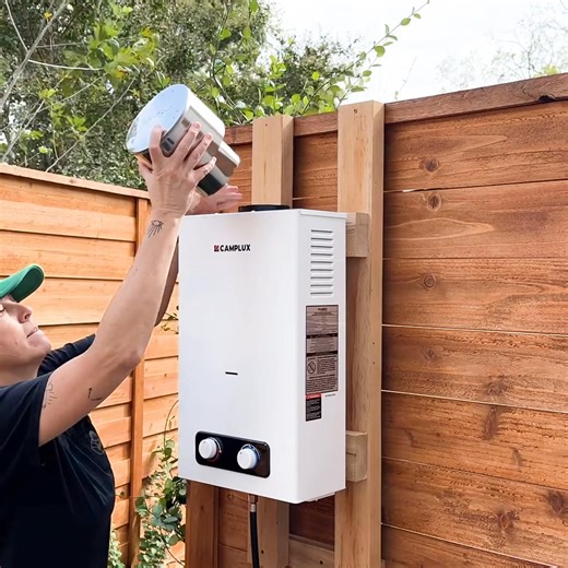 Adding HOT WATER to our DIY backyard outdoor shower! 🔥 | Maker Gray