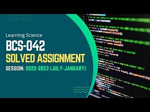 BCS-042 Solved Assignment 2022-2023 (July - January) || IGNOU BCA 4 ‪@learningscience‬
