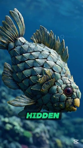 ALIENS ON EARTH:The fish that looks like a PINEAPPLE 🍍🐟​#pineapplefish #marinebiology