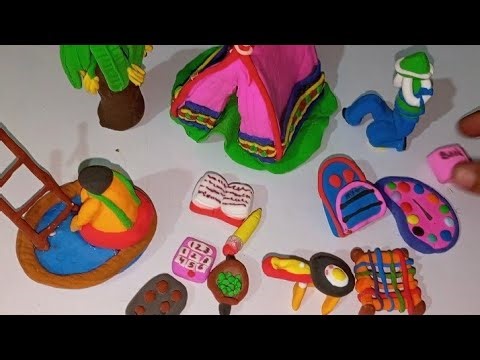 DIY How to Make Polymer Clay Miniature House, Doll , All clay items Clay Miniature Ideas