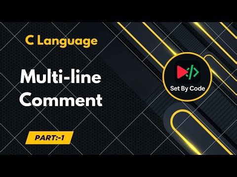 C language | Multi-line Comments | Basic Code | 2025