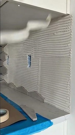 How to install hexagon tiles on a wall with cement mortar