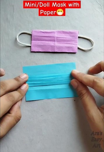 Miniature Paper Mask making Tutorial for kids ‪@ArasEasyArt‬ #diy #crafting #mask #papercraft