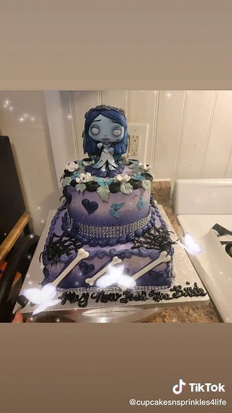Corpse Bride Cake #CakesFromHome🏡💜🎂 #CakeCakeCake🎂