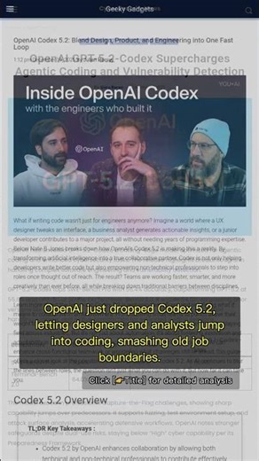 🧐👉 OpenAI Codex 5.2: Non-Techies Now Code Like Pros, Security Gets a Boost #QixNewsAI