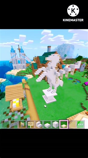 Greek statue of pegasus!Minecraft tutorial 😊#viralvideo #viralshorts #viralreels #build #minecraft