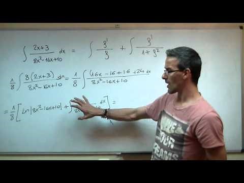 Integral tipo Logaritmo neperiano + arcotangente BACHILLERATO matematicas