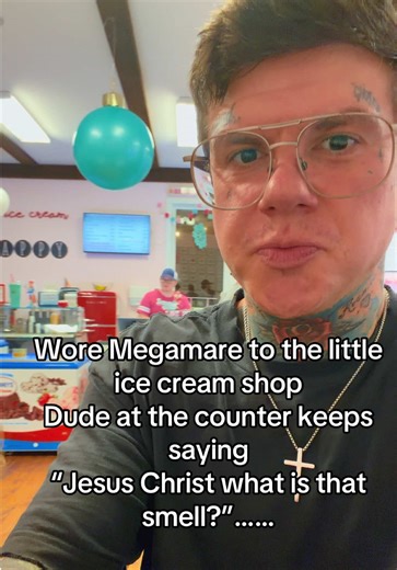Wearing Megamare Fragrance at the Ice Cream Shop