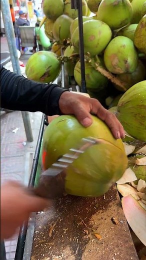 Fresh coconut cutting skill! #shorts #fresh #streetfood #viral #coconut #fruit