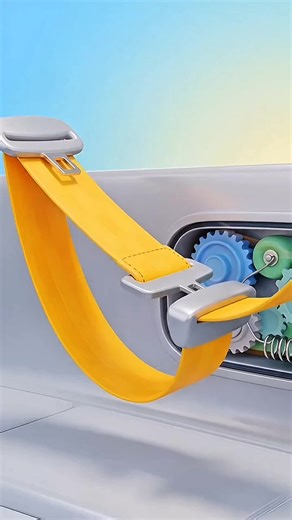 How Does A Seat Belt Actually Lock? 🚗 Have you ever wondered why your seat belt suddenly jams when you pull it too fast? 🚗💨 It’s not a glitch—it’s a brilliant piece of engineering! Inside the retractor is a tiny speed-sensitive clutch. During a normal, slow pull, everything moves smoothly. But the moment you jerk the belt—simulating a crash—the sensor detects the high speed and instantly drops a metal lock. ⚙️🛑 This mechanism is designed to keep you firmly in your seat, preventing serious in