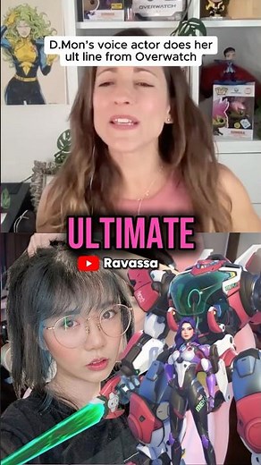 D.Mon’s voice actor does her ultimate line from Overwatch