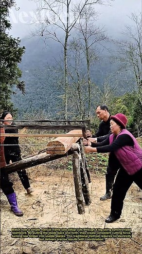 This Old-School Log Cutting Trick Is Surprisingly Effective