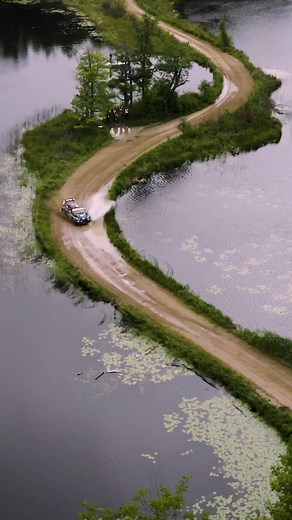 Ken Block (@kblock43) - Hyundai i20 WRC Race Car Racing Through 'Land Bridge' | Ojibwe Forests Rally