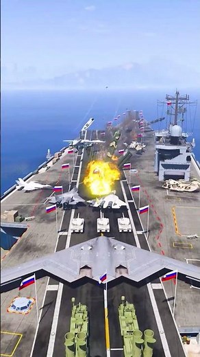 F-15 Airstrikes To Destroy Navy Aircraft Carrier GtaV ep151 #shorts #short