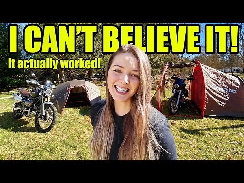 I was NOT expecting this to happen! This tent has a GARAGE!