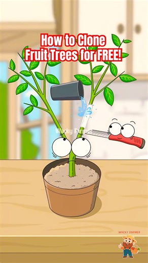 How to Clone Your Fruit Trees for FREE! #diy #airlayering #animation