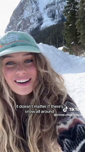 Just saw someone swimming in the lake and that summarizes my thoughts 😌 #canadian #spring #warm #lakelouise