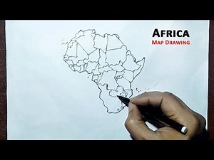 How to draw map of Africa with country outlines || Africa map