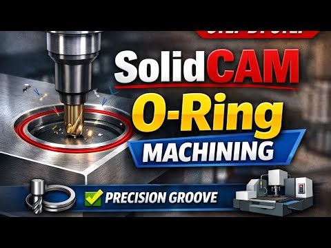 SolidCAM O-Ring Strategy 🔥#solidcam #solidworks