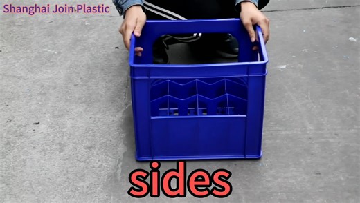 JOIN Plastic Beer Bottle Crate With Handle Customized Stackable Milk Bottle Crate