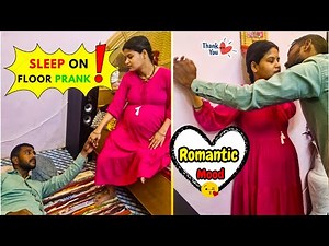 Sleeping on floor prank | 🥰Romantic Prank on Wife | SLEEPING ON THE COUCH