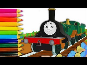 Learn Colors with Emily train - Thomas and Friends Coloring Page for Kids