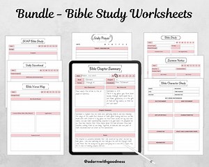Ultimate Bible Study Bundle | Printable Bible Study Worksheets | SOAP, ACTS, REAP, Verse Study, Devotional | Prayer Journal & Sermon Notes - Etsy
