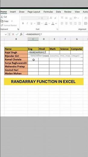 Stop Typing Numbers! 🤯 Use RANDARRAY in Excel | Generate Random Data Instantly with RANDARRAY⚡