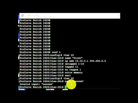 HP Procurve Switch 2626 configure VLAN