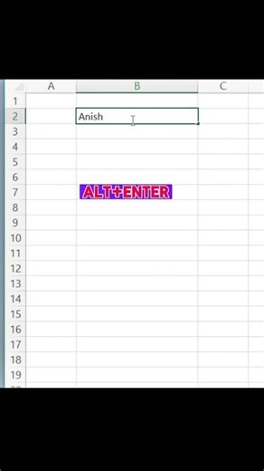 Type Two Lines in One Excel Cell – Easy Shortcut You Must Know! #exceltricks #exceltips #learnexcel