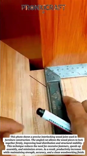 Precise Interlocking Wood Joint Technique for Strong Furniture Frames