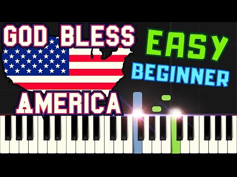 God Bless America I Easy Beginner Piano Tutorial Sheet Music I SLOW