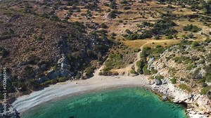 Drone footage captures the breathtaking coastal landscape en route to the historic Knidos Antik Kenti on Turkey's Datça Peninsula.