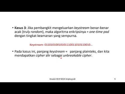 Kripto 14: Kriptografi Modern (Bagian 2: Stream Cipher)