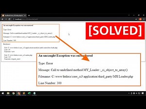 [SOLVED] Call to undefined method MY_Loader::_ci_object_to_array()