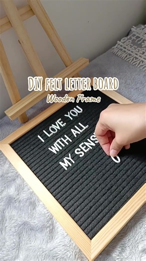 DIY Felt Letter Wooden Board 🤍❤ #diyfeltletterboard #letterboard #woodenboard #diyboard #messageboard #surprisegift #surpriseideas #birthdaygift #anniversarygift #tiktokfinds #budolfinds #fypシ゚viral #fyp