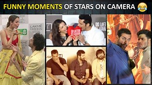 When your favourite stars are on the red carpets or at events, fans expect to watch some fun element. Today we bring to you some top stars who grabbed limelight with their funny acts on camera. | Bollywood Now