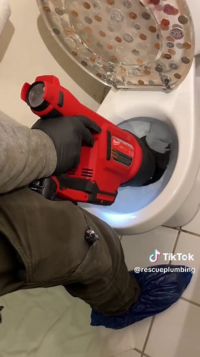 Unclogging a Toilet in Chicago with Milwaukee Tools
