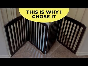 PAWLAND Wooden Freestanding Foldable Pet Gate for Dogs | Overview & Demo