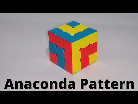 Make a Anaconda Pattern on Rubik's Cube without Algorithm